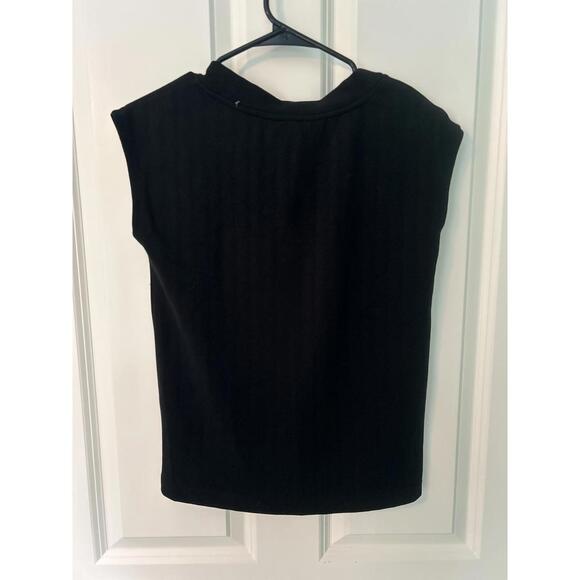 Elie by Tahari black sleeveless top, size XS/PT - Picture 3 of 6